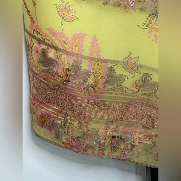 Ralph Lauren Black Label - SilkMetallic Blend - Sheer Pants - Gorgeous Wide Leg - Picture 4 of 6